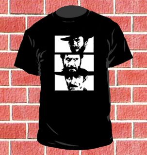 THE GOOD THE BAD AND THE UGLY T SHIRT EASTWOOD JF86