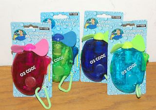 ONE O2 COOL CARABINER MISTING FAN FOR CAMPING HIKING BEACH
