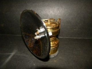 Vintage Brass CARBIDE MINERS CAP LAMP Butterfly Lantern