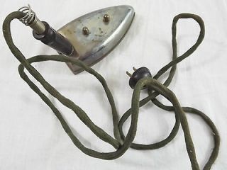 Antique Landers Frary Clark Clothes Iron Cloth Cord Curling Iron 