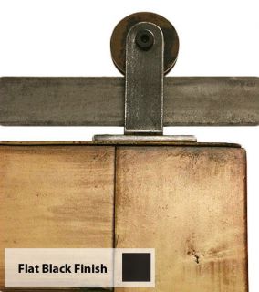   Barn Door Hardware   Flat Black Finish   Steel Wheel   Sliding Door