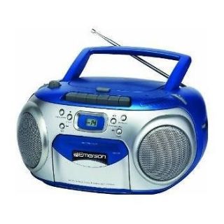   PORTABLE CD PLAYER*with STEREO RADIO and CASSETTE RECORDER*BLUE