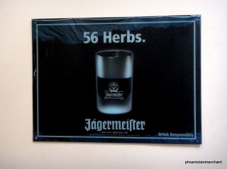 Jagermeister Wolfenbüttel Germany 56 Herbs Bar Pub Plastic Sign