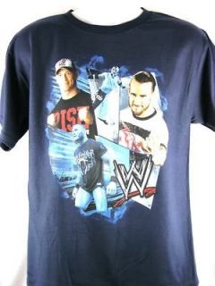 John Cena CM Punk Randy Orton Unstoppable Navy Blue WWE T shirt Youth 