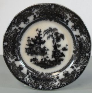 Antique Flow Black Mulberry Corean Pattern Podmore Walker 8 Plate #2