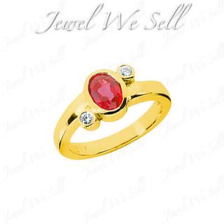 56 Ct Ruby Diamond Engagement Ring Yellow Gold 10K