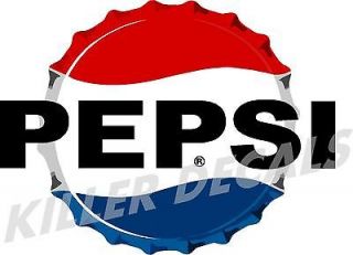 12 60S PEPSI CAP (PE207) COOLER POP soda coca cola machine decal