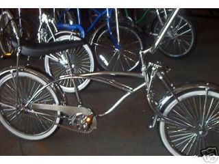 LOWRIDER BIKE BEAUTIFUL ALL CHROME COMPLETE BICYCLE ENGRAVED SWIRL 