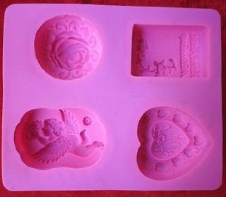 Newly listed 1pcs 4 Lovely Pattern(1162) Silicone Handmade Soap/Cake 
