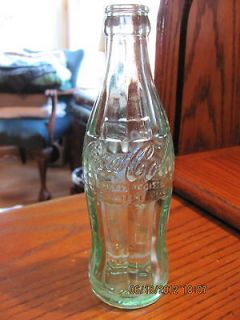 Old Green Glass Coca Cola Bottle With Toledo, Ohio. On The Bottom