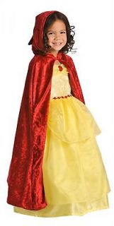 Girl Red Riding Hooded Cloak Princess Christmas Cape S/M 1 5y Little 