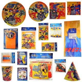Vtg JUSTICE LEAGUE Birthday Party Supplies ~ Pick 1 or Many to Create 