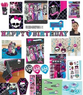 Monster High Ultimate Birthday Party Supplies Pack U Pick Plates 