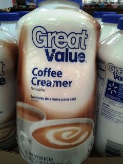 GREAT VALUE COFFEE CREAMER NON DAIRY 35.3 OZ  ONE BOTTLE