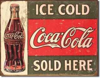 Coca Cola Coke 1916 Tin Advertising Sign