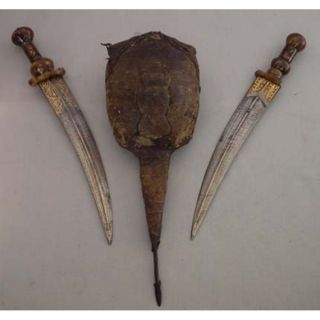Set of Two Antique 18th century Turkish Ottoman Islamic Daggers sword