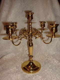 Vintage Baldwin Brass 5 Arm Light Candelabra Candle Holder Forged in 