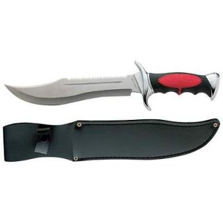   Fixed Blade Stainless Steel Hunting Knife Combat Survival Black Sheath