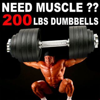  one pair 200 Lbs Adjustable Weights Dumbbells Fitness 100 lbs x 2pcs
