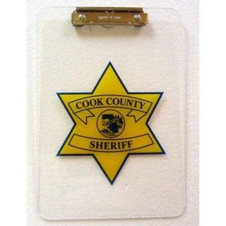 Cook County Sheriff Police Acrylic Clipboard 8.5 X 14