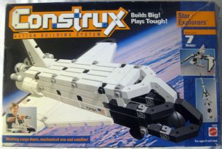 Vintage Mattel CONSTRUX ACTION SPACE SHIP BUILDING SYSTEM RARE 1996