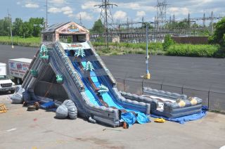 Commercial Inflatable Water Wet/Dry Slide Log Jammer Bounce Pool 