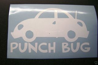 Punch BUG VW Volkswagen Beetle decal sticker car window