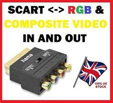 HAMA SCART TO RGB & COMPONENT COMPOSITE VIDEO IN & OUT ADAPTOR ADAPTER 
