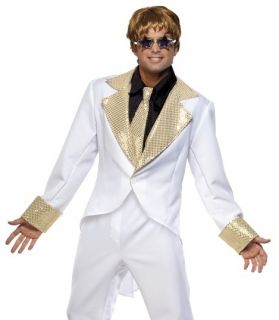 Mens Retro 70s Elton Rocket Man Disco John Halloween Costume