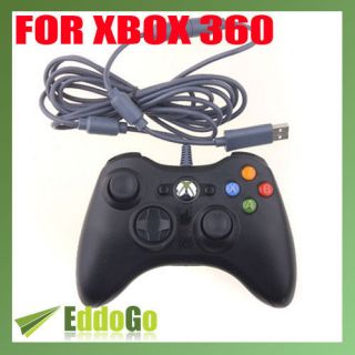 New Wired USB Game Joypad Controller For MICROSOFT Xbox 360 PC Black