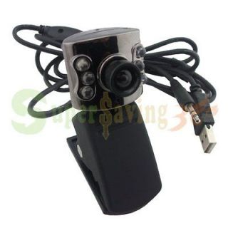   30M Pixel 6LED USB Webcam Camera Lamp Light With Mic For Laptop PC USA