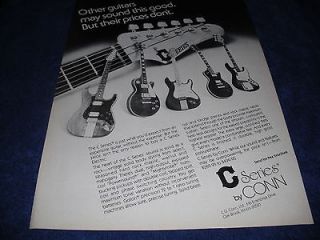 Conn C Series Electric Guitars 1979 Print Ad