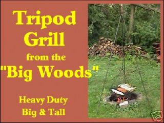 Wood Fired BBQ XXL6 Campfire BIG WOODS TRIPOD GRILL