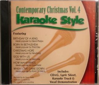 Contemporary Christmas Voume 4 NEW Christian Karaoke CD+G Songs