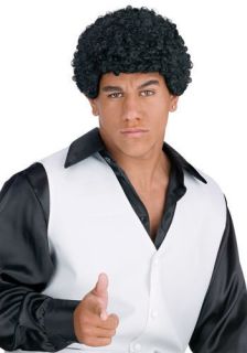 BLACK SHORT AFRO TIGHT Fro Jheri Curl Costume Wig! NEW