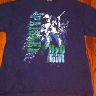 BRAD PAISLEY Country Music Photo T Shirt H2O 2010 WORLD TOUR L Top 