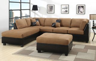 Sectional Sofa 3 pcs Sectional Couch in Microfiber Sectional sofas in 