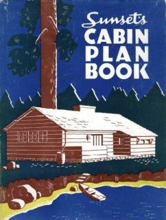 Sunset Log Cabin Plan Book   rare DIY books