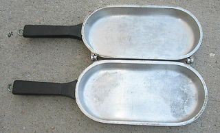 Vintage G+ Heavy Aluminum MIRACLE MAID G2 OMELETTE DOUBLE PAN skillet