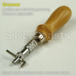 Pro Stitching Groover Width Adjustable Leather craft Tool