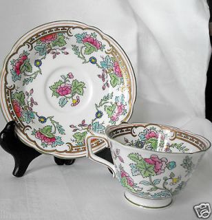 Cup & Saucer Royal Crown Derby Bone China Teacup Peony Porcelain