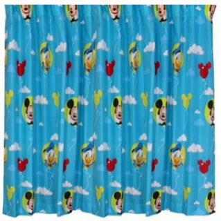   MOUSE PUZZLED READY MADE CURTAINS SET NO TIEBACKS DONALD DUCK 54