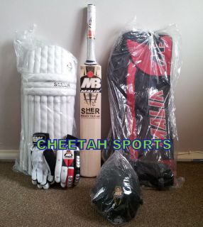 MB Malik Sher Amin Full Cricket Kit, Bat,Pad,Gloves​,Bag,Helmet,