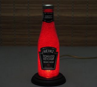   Ketchup Limited Edition LED Bottle Lamp/ Light Crystal Glow Bodacious