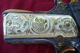 1911 German Silver AZTEC Custom Grips 45/38 super Colt Rock 
