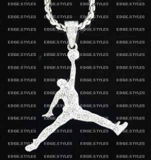 michael jordan Basketball Man air jump Pendant + Chain Necklace