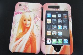 Designer Cute Barbie Doll iphone 3G/3GS Case Full Cover Front&Back