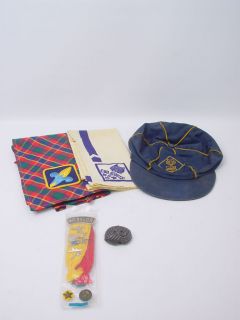 Vintage Cub Scout Webelos Hat Neckerchief Activity Pins