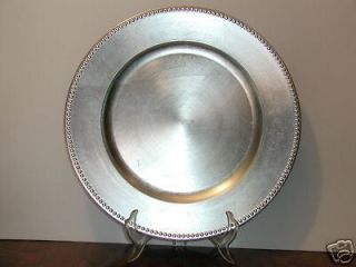 Silverleaf Dinner Charger Plates 6   Upscale Ambience!