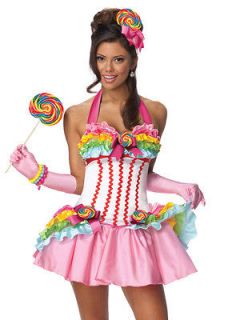   costume candy fancy dress women xs 0 2 gloves halloween pink new